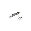 Load image into Gallery viewer, Black Cat Stud Earrings by Southlake Paws featuring a detailed cat design with a silver-tone finish and post back.