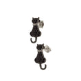 Load image into Gallery viewer, Black Cat Stud Earrings by Southlake Paws featuring a sparkling black cat design with silver-tone accents.