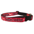 Load image into Gallery viewer, Personalized Red Hearts Dog Collar