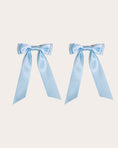 Load image into Gallery viewer, Petite Bow Clips - Sky