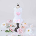 Load image into Gallery viewer, Hello Doggie Pink Puff Heart Dog Satin Cotton Dress
