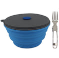 Load image into Gallery viewer, Mr. Peanut's 30oz Collapsible Silicone Camping Bowl with Lid & Foldable Fork - Southlake Paws