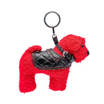 Custom fabric dog keychain charm