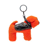 Custom fabric dog keychain charm