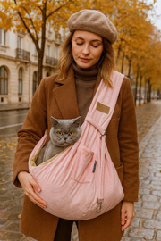 Parisian Pet 'Sling Carrier' for Dogs & Cats – Travel-Friendly, Stylish Pink Sling Carrier for Pets
