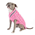 Load image into Gallery viewer, Preppy Pink Cable Knit Dog Sweater