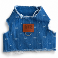 Load image into Gallery viewer, Printed Bow Denim Harness