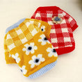 Load image into Gallery viewer, Floral Plaid Dog Sweater - Southlake Paws