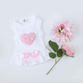 Load image into Gallery viewer, Hello Doggie Pink Puff Heart Dog Satin Cotton Dress