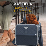 Quilted Chariot Pet Carrier With Removable Wheels and Telescopic Handle