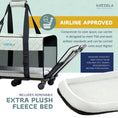 Load image into Gallery viewer, Quilted Chariot Pet Carrier With Removable Wheels and Telescopic Handle