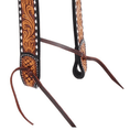 Load image into Gallery viewer, Rafter T Tooled Sunflower with Buckstitch One Ear Headstall
