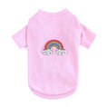 Load image into Gallery viewer, Hello Doggie Rainbow Dog Tee Cotton Crystal Tees
