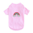 Load image into Gallery viewer, Hello Doggie Rainbow Dog Tee Cotton Crystal Tees