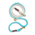 Load image into Gallery viewer, Robin's Egg Blue Rope Dog Leash | Bolt Snaps, Adjustable | Found My Animal