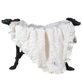 Load image into Gallery viewer, Hello Doggie Baby Ruffle Dog (Cream) Satin Silk Handmade blanket