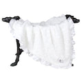 Load image into Gallery viewer, Baby Ruffle Dog (White) Satin Silk Handmade blanket - Luxury Dog Bed from Southlake Paws