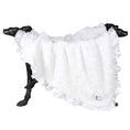 Load image into Gallery viewer, Hello Doggie Baby Ruffle Dog (White) Satin Silk Handmade blanket