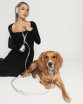 Load image into Gallery viewer, Shine Multiway Metallic Leather Leash & Poop Bag Pouch