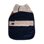 Shinola Brand Stripe Berber Dog Coat Oatmeal