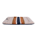 Load image into Gallery viewer, Shinola Brand Stripe Comfort Cushion Berber Dog Bed Oatmeal