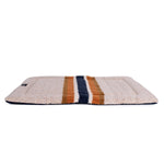 Shinola Brand Stripe Comfort Cushion Berber Dog Bed Oatmeal