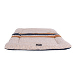 Shinola Brand Stripe Comfort Cushion Berber Dog Bed Oatmeal
