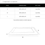 Shinola Brand Stripe Comfort Cushion Berber Dog Bed Oatmeal