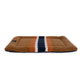 Load image into Gallery viewer, Shinola Brand Stripe Comfort Cushion Berber Dog Bed Rust