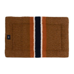 Shinola Brand Stripe Comfort Cushion Berber Dog Bed Rust