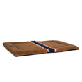 Load image into Gallery viewer, Shinola Brand Stripe Comfort Cushion Berber Dog Bed Rust