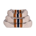 Load image into Gallery viewer, Shinola Brand Stripe Kuddle Berber Dog Bed Oatmeal