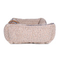 Load image into Gallery viewer, Shinola Brand Stripe Kuddle Berber Dog Bed Oatmeal