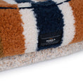 Load image into Gallery viewer, Shinola Brand Stripe Kuddle Berber Dog Bed Oatmeal