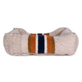 Load image into Gallery viewer, Shinola Brand Stripe Kuddle Berber Dog Bed Oatmeal