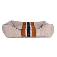 Load image into Gallery viewer, Shinola Brand Stripe Kuddle Berber Dog Bed Oatmeal