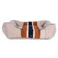 Load image into Gallery viewer, Shinola Brand Stripe Kuddle Berber Dog Bed Oatmeal