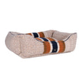 Load image into Gallery viewer, Shinola Brand Stripe Kuddle Berber Dog Bed Oatmeal