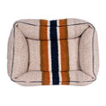 Load image into Gallery viewer, Shinola Brand Stripe Kuddle Berber Dog Bed Oatmeal
