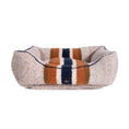 Load image into Gallery viewer, Shinola Brand Stripe Kuddle Berber Dog Bed Oatmeal - Medium - Oatmeal Stripe