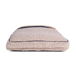 Shinola Brand Stripe Napper Pillow Berber Dog Bed Oatmeal