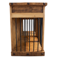 Load image into Gallery viewer, Oasis Large Dog Rustic Wood Kennel in Medium Wax