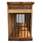 Oasis Large Dog Rustic Wood Kennel in Medium Wax