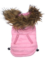 Ski Bunny Puffer with detachable hood, Pretty Pink