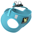 Load image into Gallery viewer, EcoBark Step In Dog Harness - XXXS to Small Breeds- Reflective Soft Mesh Harness for Teacup, Small Dogs and Puppies / Sky Blue