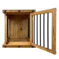Load image into Gallery viewer, Oasis Small Rustic Dog Wood Kennel in Medium Wax