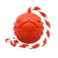 Load image into Gallery viewer, USA-K9 Stars and Stripes Ultra-Durable Durable Rubber Chew Toy, Reward Toy, Tug Toy, and Retrieving Toy - Red