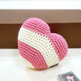 Load image into Gallery viewer, Stripy Heart Crochet Toy