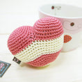 Load image into Gallery viewer, Stripy Heart Crochet Toy