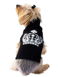 Load image into Gallery viewer, Diana Black & White Crown Turtleneck with Rhinestones
